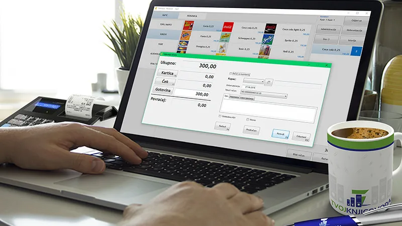 Rad u TIM-ERP programu na laptopu