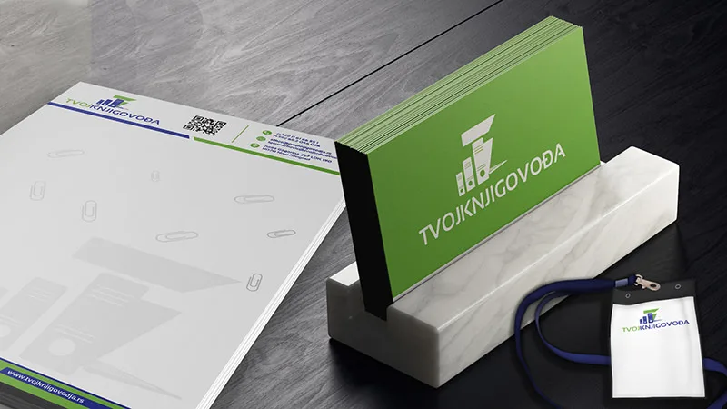 Vizit karte, memorandum i identifikaciona kartica Tvoj knjigovođa